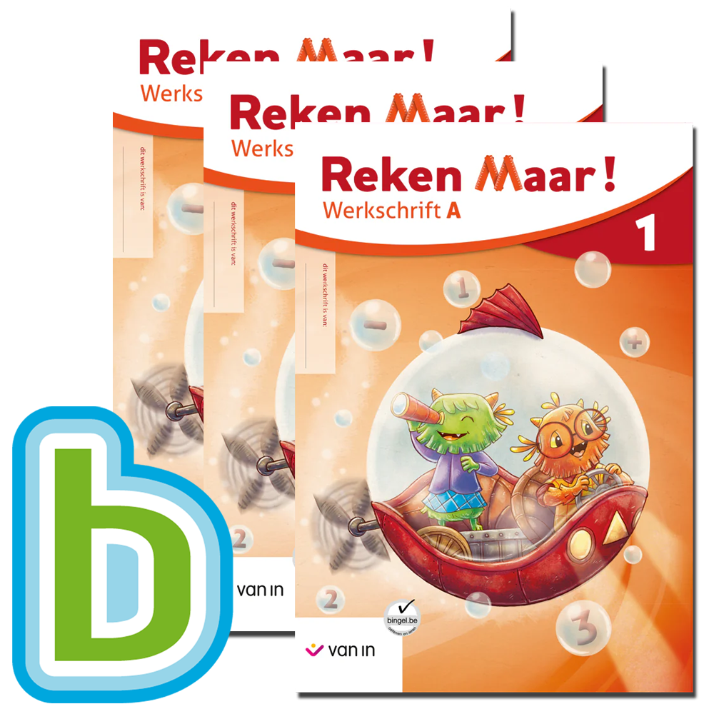 Reken Maar! 1 - pakket werkschrift A-D + Bingel Max