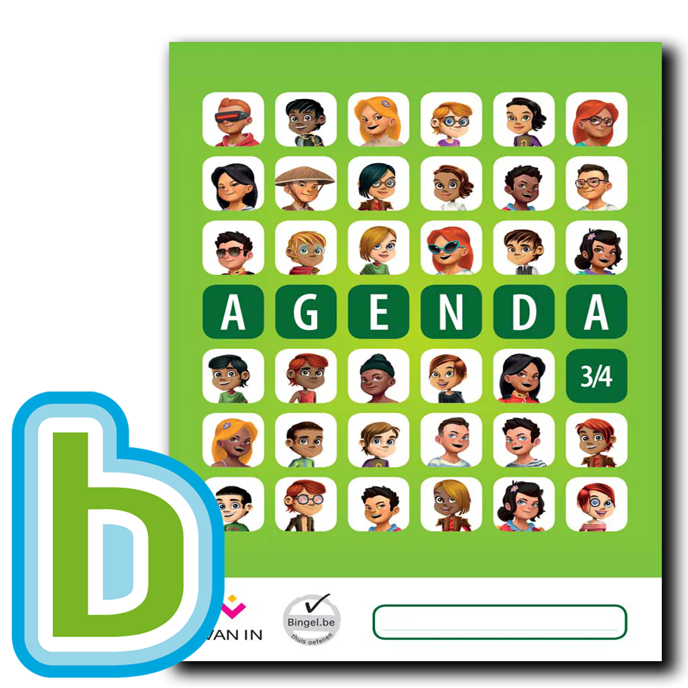 Agenda 3 en 4 (staand formaat) pakket agenda + Bingel Plus