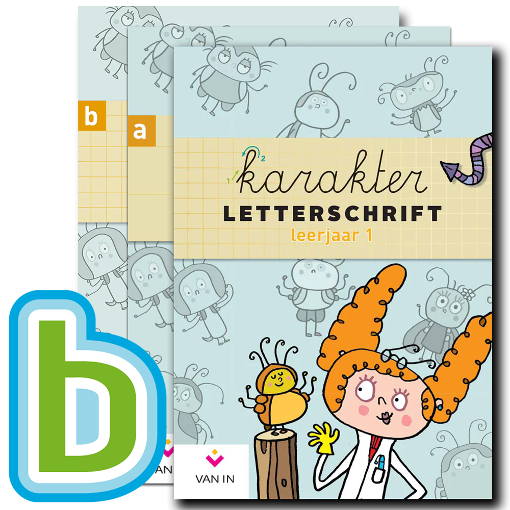 Karakter 1 - pakket werkschrift A-B + letterschrift + Bingel Plus