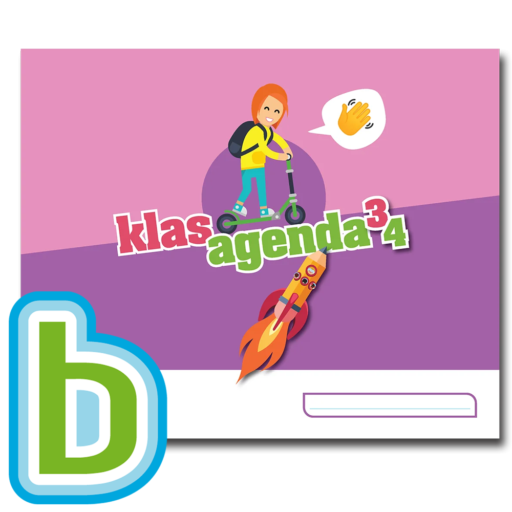 Klasagenda 3 en 4 (liggend formaat) pakket agenda + Bingel Plus