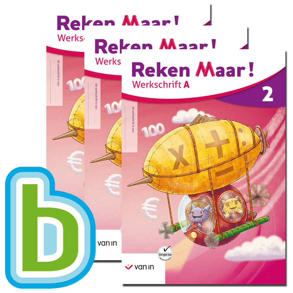 Reken Maar! 2 - pakket werkschrift A-F + Bingel Max