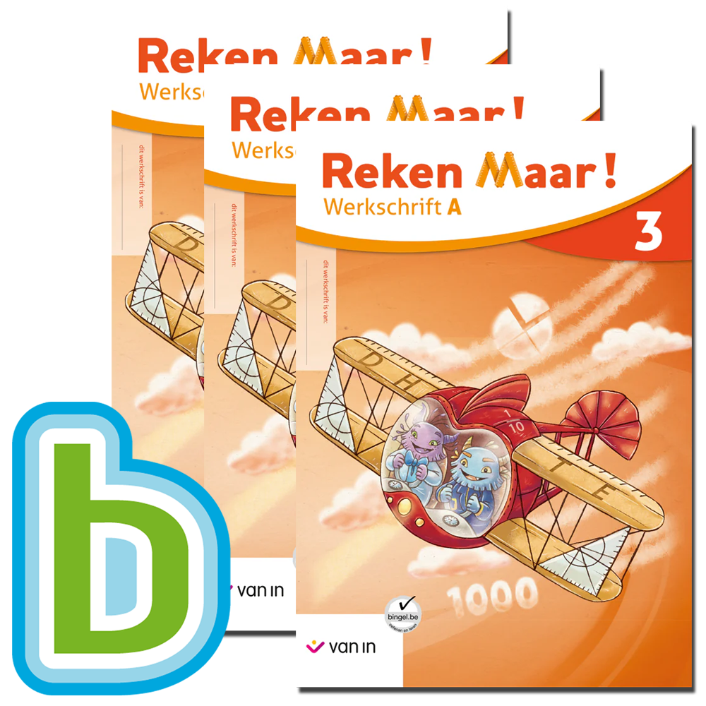 Reken Maar! 3 - pakket werkschrift A-F + Bingel Max