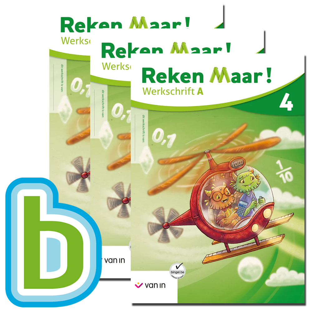 Reken Maar! 4 - pakket werkschrift A-F + Bingel Max