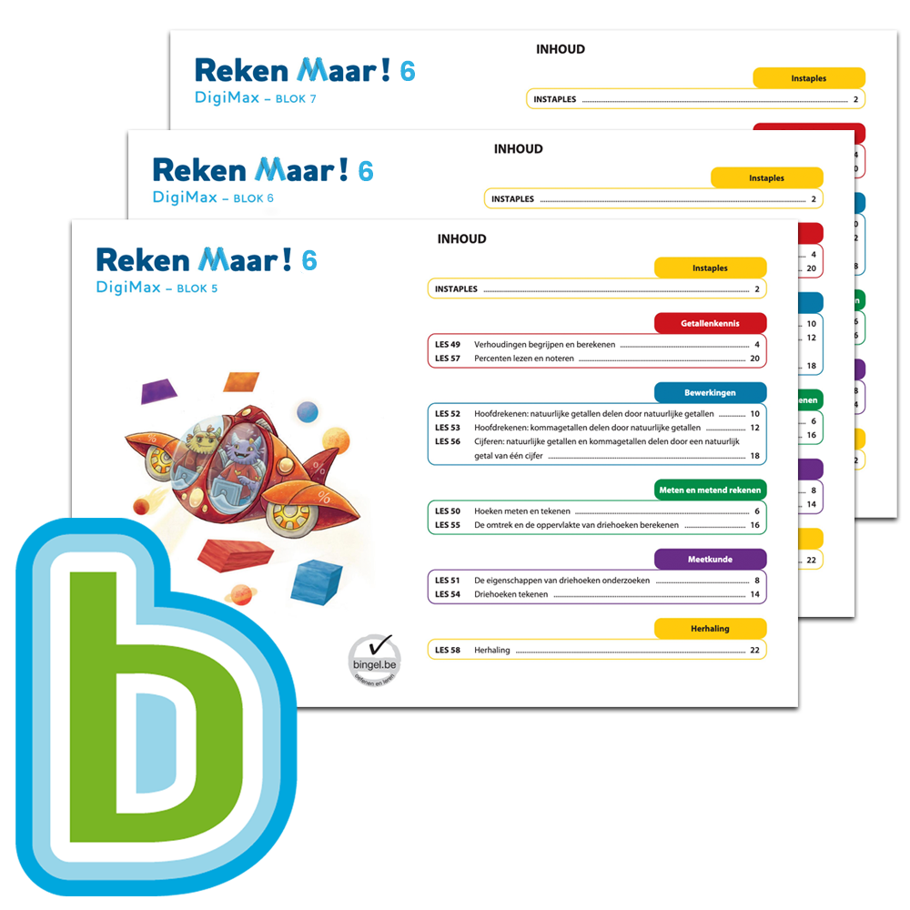 Reken Maar! DigiMax 6 - standaardpakket werkschrift 1-12 + Bingel Max