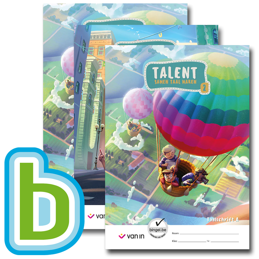 Talent 2 - pakket taalschrift A-C + spellingschrift A-C + Bingel Max