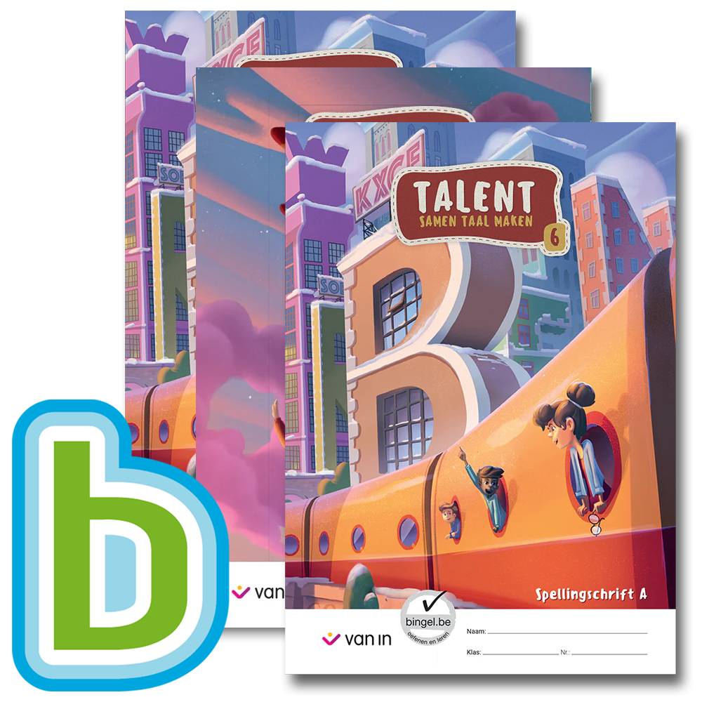 Talent 6 - pakket taalschrift A-C + spellingschrift A-C + Bingel Max