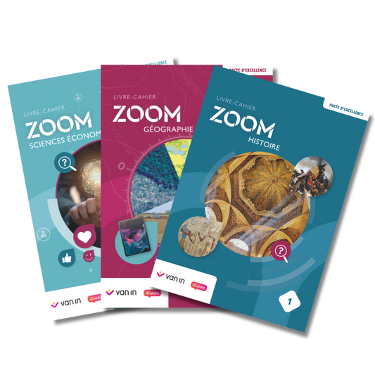 Pack Zoom Géo-Hist-Socioéco 1 (Pacte) - livres cahiers