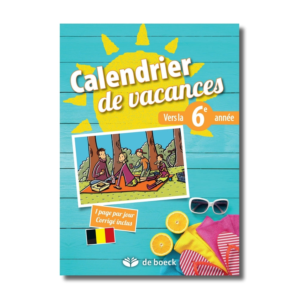 Calendrier de vacances. Vers la 6e