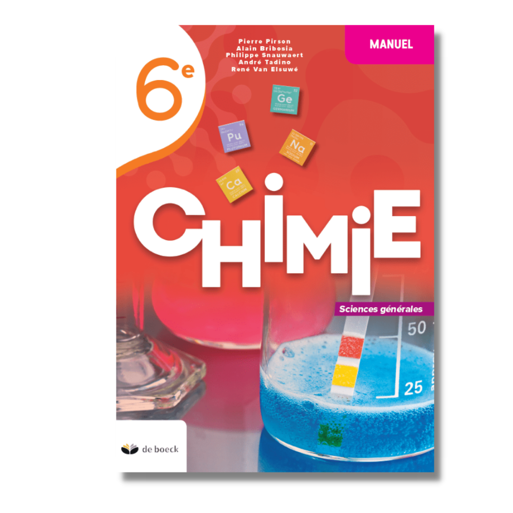 Chimie 6 (sciences générales) - manuel 2022