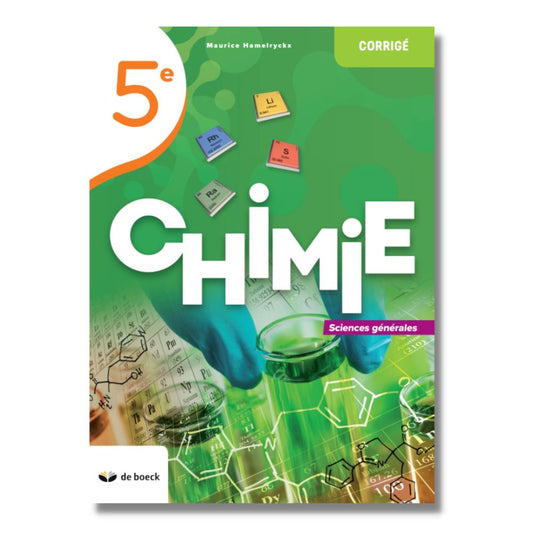 Chimie 5 (sciences générales) - corrigé 2022