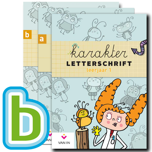 Karakter 1 - pakket werkschrift A-B + letterschrift + Bingel Plus