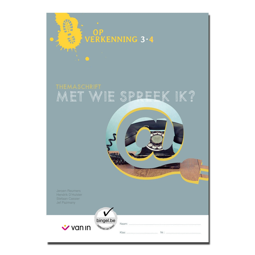 Op verkenning 4 - Met wie spreek ik? themaschrift