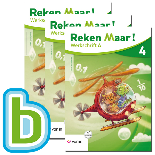 Reken Maar! 4 - pakket werkschrift A-F + Bingel Max