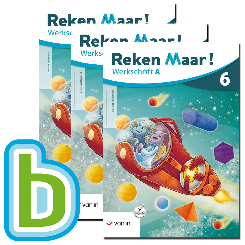 Reken Maar! 6 - pakket werkschrift A-F + Bingel Max