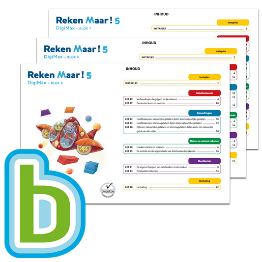Reken Maar! DigiMax 5 - standaardpakket werkschrift 1-12 + Bingel Max