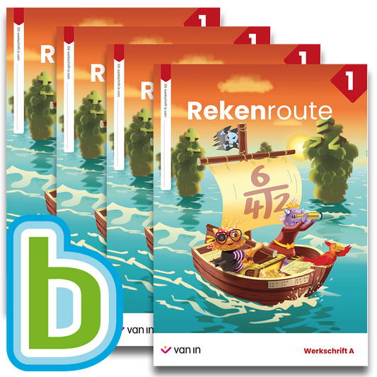Rekenroute 1 - pakket: werkschrift A-D + Bingel