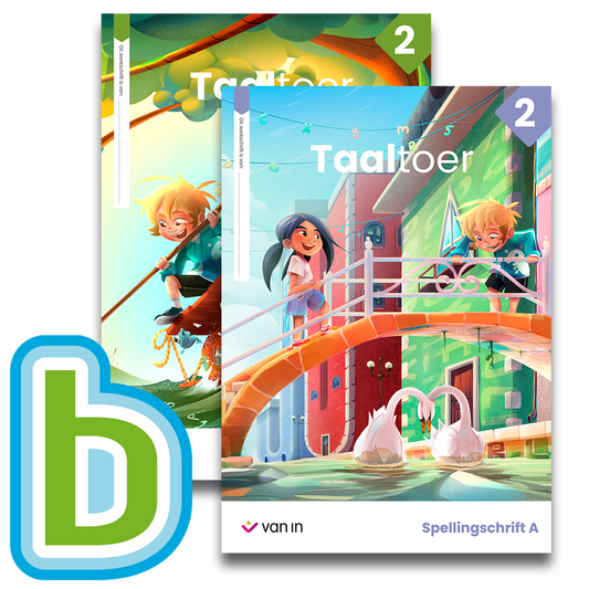 Taaltoer 2 - pakket: taalschrift 1-9 + spellingschrift A-B-C + Bingel